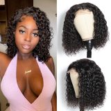 European and American lace front T-part fashion water bob women's wig, foreign trade cross-border wholesale, made with real human hair