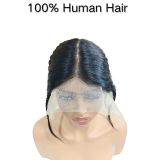 Cross-border Hollywood women's lace front wig, real human hair braided wig, real human hair, European and American stock