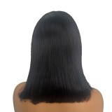 Straight Bob Human Hair Wigs Women Natural Black Lace Short Hair