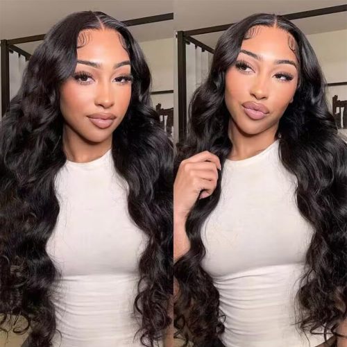 Wig made of real human hair for middle-aged and elderly women, 4x4 lace front, body wave, female headpiece, cross-border wholesale