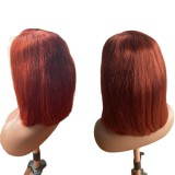 13x4 Reddish Brown Bob Wig Human Hair