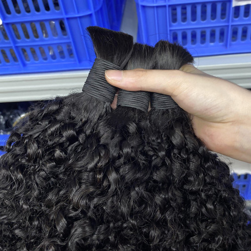 sdd humanhair pixie curl bulk hair women's real human hair wigs European and American cross-border
