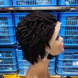 13*4Frontal Short Wigs Afro Kinky Curly African Human hair