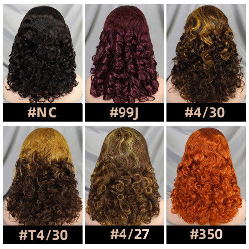 African short hair lace front wig for women, human hair wig, full real hair wig