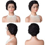 Pixie cut short wigs, lace front wigs, African wigs, elf wigs, short curly wigs