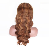 13*4 lace wigs real human hair wig 4/27 piano color body wave human hair