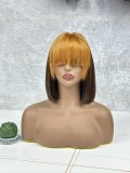 12A SDD 3*1 lace Fringe Straight Bob Indian Virgin Human Hai