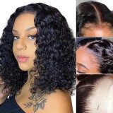 12A Brazilian 4*4 Lace Water Wave Bob  Closure 200% density
