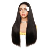 13A HD 5*5 glueless Straight Bob 300%density Bone Straight