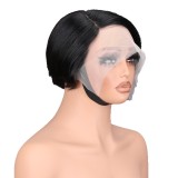 Foreign trade full human hair wig 13x4 lace front bob short straight hair wig natural style short hair