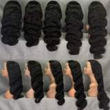 9A 13*4Frontal Body Wave Peruvian Human hair Wigs