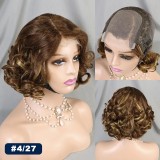 Body Wave Short Bob Wigs Human Hair 4x4 Bob Wig Lace Front H