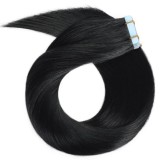 Factory-made real human hair extensions, bone straight, double-sided adhesive tape-in hair, long straight hair
