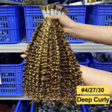 Wig made of real human hair, hair bundles P4/27/30 bulk hair human hair, European and American cross-border wigs