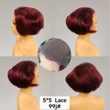 12A SDD 5*5Lace Glueless Fumi Bob 300%density Vietnamese Hum