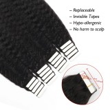 Afro Kinky Straight Tape In Human Hair Extensions for Women