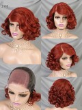 14Inch Bouncy Curly Genuine Hair Lace 4*4 Closure Wig