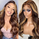 11A 13*4 frontal wig 180%Piano Body wave