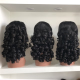 12A 13*4 bouncy Curly Human Hair Wigs 100% real human hair wig bouncy