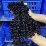 European and American cross-border sdd two-pronged one-tier bulk hair, human hair wigs, real human hair strands