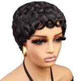 Pixie Cut Wigs 100% Human Hair Wigs Short Curly Pixie