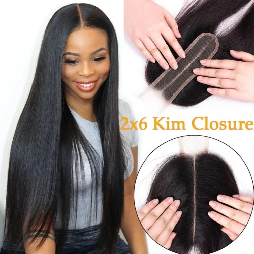 Upermall Kim K 2x6 Swiss Transparent Lace Closure Straight