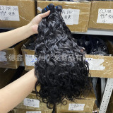 Full human hair wigs, natural wave bundles, human hair, women's foreign trade wigs