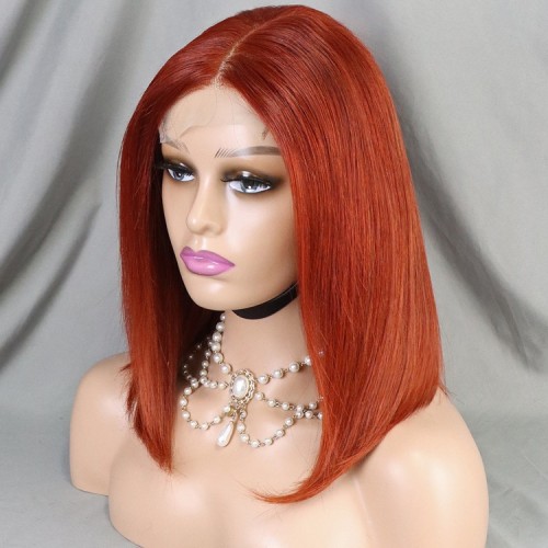 Brazilian 4*4 Closure Straight Bob 12inch 200%density Human