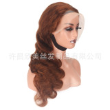 bodywave13*4lacefronthumanhair cross-border front lace wig 4#Real human hair