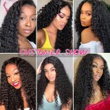European and American wigs made of real human hair, 4x1 T-part lace front deep wigs, headgear for foreign trade and cross-border wholesale