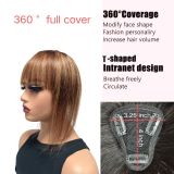 European and American wigs made of real human hair for women, 4P27 hair topper, round top hairpiece, foreign trade cross-border wholesale