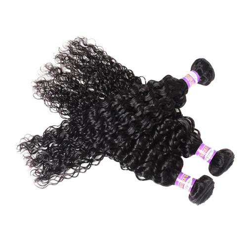 Malaysian Water Nautral  Wave Human Hair Bundles Extensions