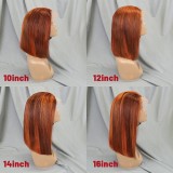 Bone Straight Lace Frontal Wig Short Bob 4/350 Human Hair