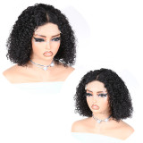 Real human hair Kinky Curly BOB Wig Human Hair 5x5 Lace Closure Cross-border 5x5 Wig