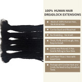 Real human hair dreadlock wig, cos dreadlock, hand-twisted double-strand braid