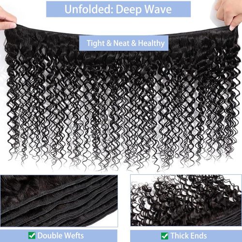 Deep Waver Human Hair Wigs Bundle is a hot-selling cross-border product available in stock in Europe, America, and Africa