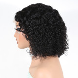 Women's 4x4 front lace water bob wigs made of real human hair, wholesale full head wigs for women