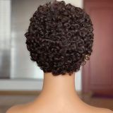 machine made short curly huamn hair wig black women