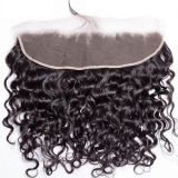 13*4 HD lace water wave curly hair extensions, real human hair, cross-border supply, in stock