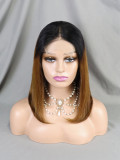 Brazilian 4*4 Closure Straight Bob 12inch 200%density Human