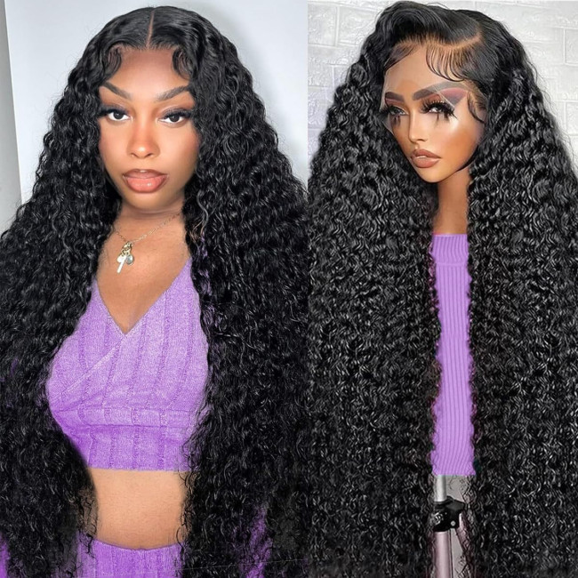 12A Deep Wave Lace Front Wigs Human Hair 180%