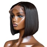 13*4frontal 7inch straight Bob 100%human hair