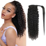 European and American wigs made of real human hair for women, straight ponytail, kinky curly ponytail, long straight hair, foreign trade