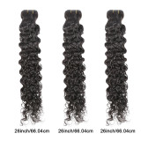 Cross-border real human hair Water Wave 3 Bundles With 4X4 Closure Human Hair
