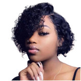Brazilian Water Wave Curly Bob Ear To Ear 13*4 lace Wig