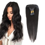 European and American cross-border real human hair i-tip hair extensions, 50g hair bundle, seamless hair extensions for foreign trade