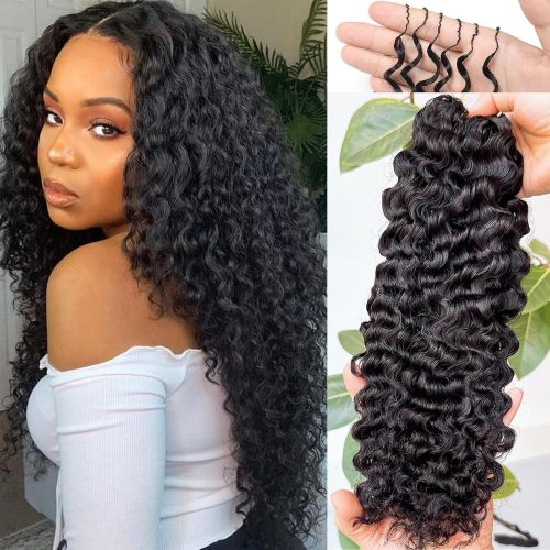 Real human hair Crochet Feather Hair Extensions, can be permed and dyed
