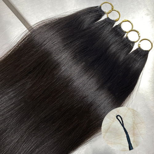 Drawstring braided hair feather extensions for women, can be permed, dyed, seamless crystal thread hair extensions, braided hair, real human hair wigs