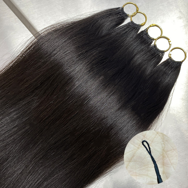 Drawstring braided hair feather extensions for women, can be permed, dyed, seamless crystal thread hair extensions, braided hair, real human hair wigs