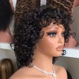 Water Wave Short Curly Human Hair Wigs